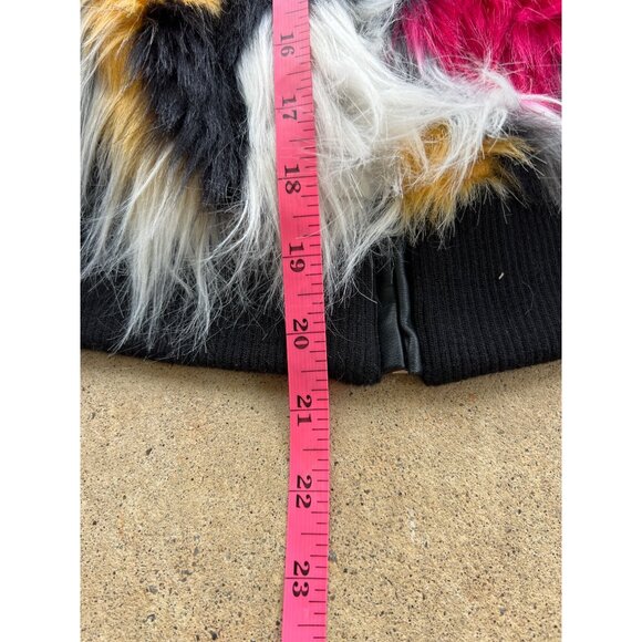 Thread & Supply Multicolor Faux Fur Vest With Black Ribbed Hem Q3 - Picture 5 of 5
